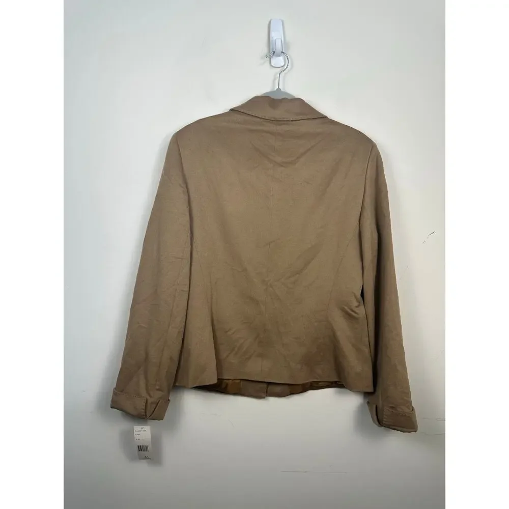 NWT Lafayette 148 Loro‎ Piana Wool Angora Blend Three Button Blazer size 12